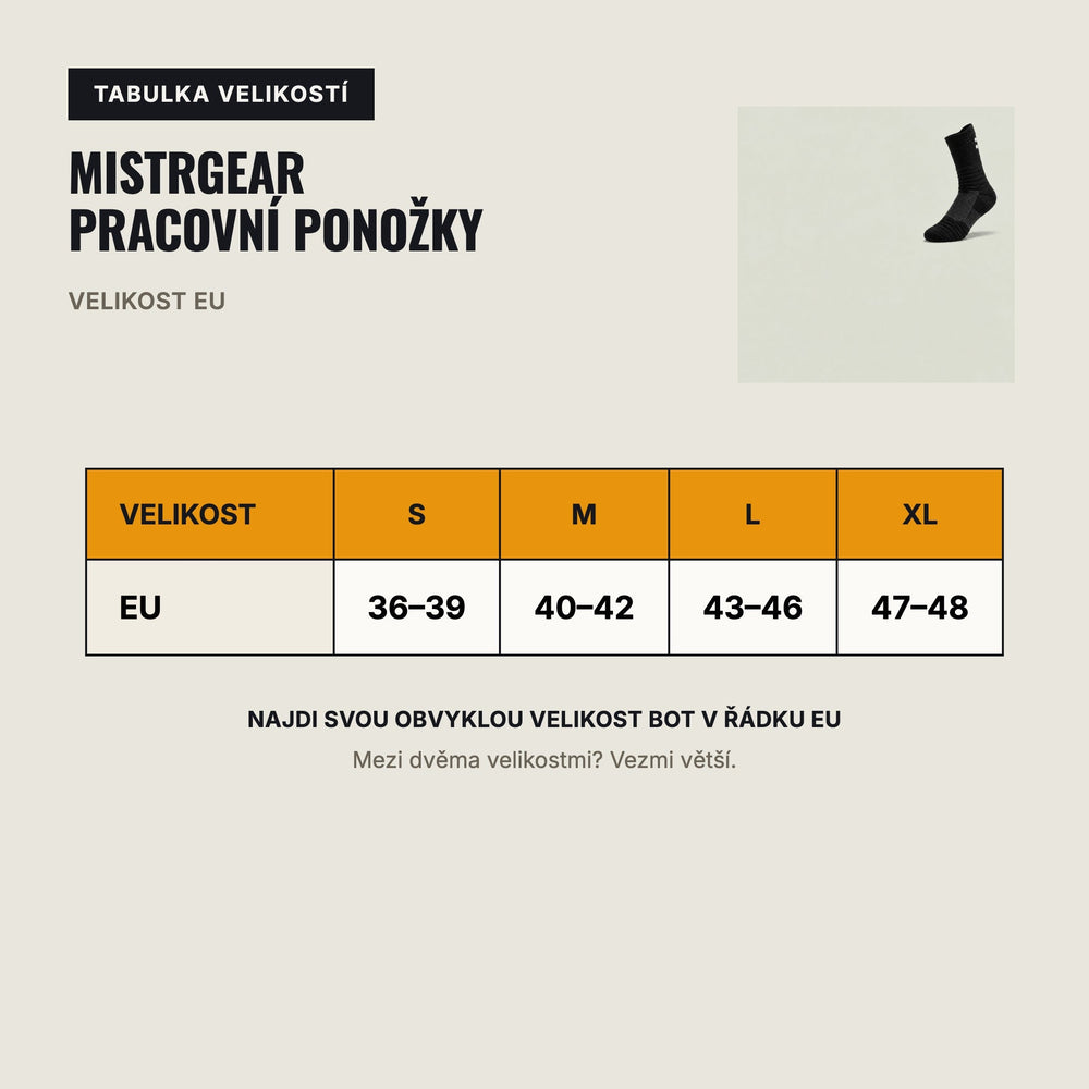 Tabulka velikostí MistrGear